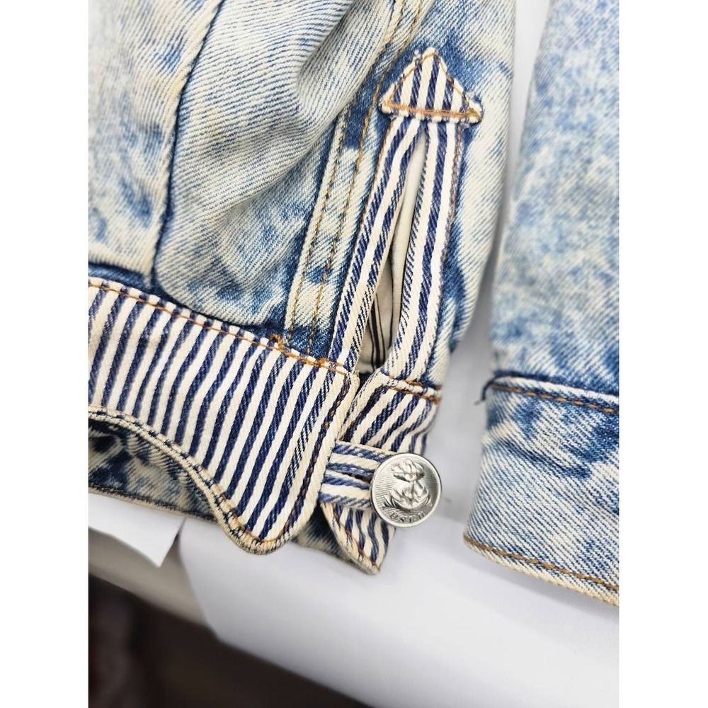 Vintage GET USED Classic Jeans RN 71554 by Elie Demin Striped Lining and Cuffs M - Picture 9 of 13